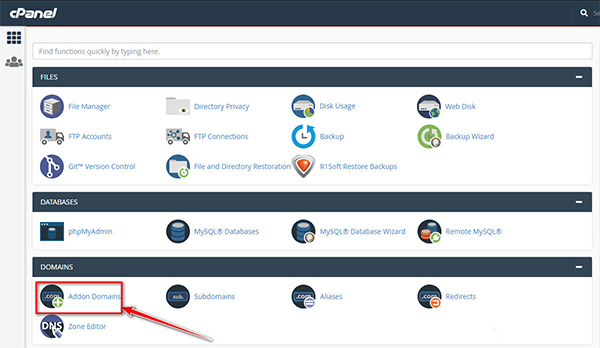 Cách tạo addon domain trên cPanel